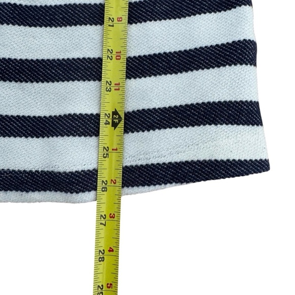 Caslon Blue White Striped Long Sleeve Top Bell Sleeve SP - Picture 5 of 7